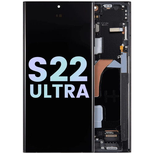 Samsung Galaxy S22 Ultra 5G OLED Display with Frame - Phantom Black